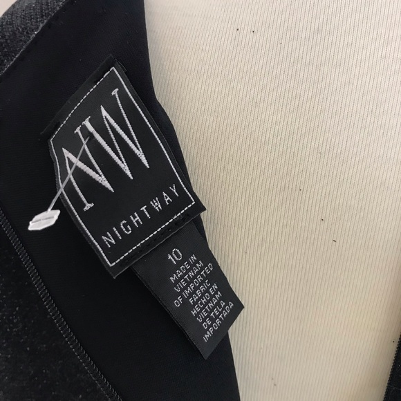 Rm Richards Black Sparkly Shift Mesh panel Dress - Picture 5 of 6